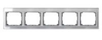 Рамка 5-постовая горизонтальная Jung SL 500 Серебро