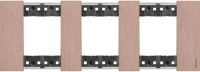 Медь Рамка немецкий стандарт 3 поста (2+2+2 мод) Bticino LivingNow