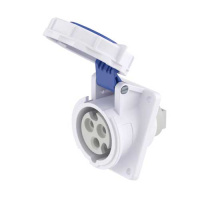 Розетка панельная с наклоном IP67 16А 2P+E 230В DKC