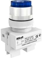 Выключатель кнопочный ABLF 22мм синий 220В DEKraft ВK-22