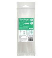 Systeme Electric Стяжка кабельная нейлоновая 200х4.8 Белая (100шт) в пакете с замком ЗИП-ЛОК