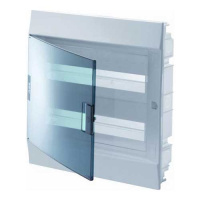 Бокс встраиваемый Mistral41 24М зеленая дверь (без клемм) 320x435x108 белый