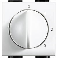 Переключатель 4-x позиционный для управления кондиционерами, вентиляторами и т.д. 2 модуля Bticino Living Light Белый