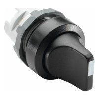 Переключатель M3SS2-10B (короткая ручка) черный 3-х позиционный без подсветки с возвратом в среднее положение ABB
