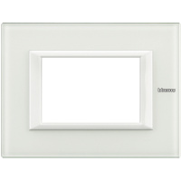 Рамка прямоугольная итальянский стандарт ITA 3 мод Bticino Axolute Белое стекло 