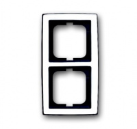 Рамка 2-постовая ABB Carat Белое стекло