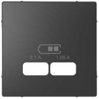 Центральная накладка для USB механизма 2,1A SD Merten D-Life Антрацит