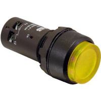 Кнопка с подсветкой CP3-12Y-10 желтая 110-130В AC/DC с выступающей клавишей без фиксации 1НО ABB 