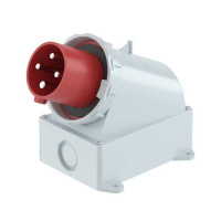 Вилка настенная IP67 63А 3P+E 400В DKC