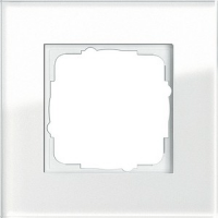 Рамка 1-постовая Gira Esprit Белое стекло