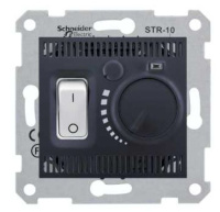 Термостат комнатный 10A Schneider Electric Sedna Графит