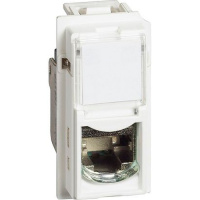 Белый Розетка компьютерная RJ45 cat6a STP 1 мод Bticino LivingNow