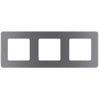 Рамка декоративная универсальная, 3 поста, Legrand Inspiria Дымчатый