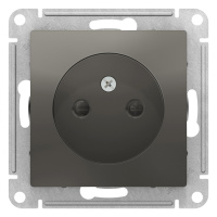 Розетка без заземления со шторками 16A механизм Schneider Electric AtlasDesign Сталь