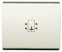 Накладка выключателя карточного с линзой подсветки и маркировкой ABB NIE Olas Белый жасмин
