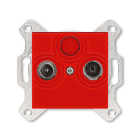 Розетка TV-R оконечная красный ABB Levit
