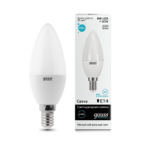 Лампа светодиодная E14 180-240В 6Вт 4100К Gauss Elementary  Лампа светодиодная E14 180-240В 6Вт 4100К Gauss Elementary