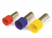 Наконечник-гильза 22мм с изолированным фланцем 10,00мм² красный DKC