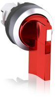 Переключатель M3SS5-21R (длинная ручка) красный 3-х позиционный с подсветкой с возвратом в среднее положение ABB 