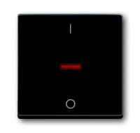 Клавиша для махан. 1-клавишного выключ./переключателя/кнопки с красной линзой с маркировкой "I/O" ABB Solo/Future Антрацит