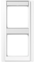 Рамка 2-постовая с полем для надписи вертикальная Jung A 500 Белый