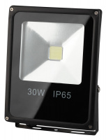 Прожектор светодиодный 225х185мм 30Вт IP65 6500К Черный Эра Стандарт