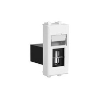 USB 2.0 розетка модульная, тип А-А, "Avanti", "Белое облако", 1 модуль DKC