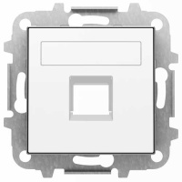 Накладка розетки информационной 1-ой ABB NIE Sky Альпийский белый 8518.1 BL
