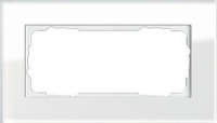 Рамка 2-постовая без перегородки Gira Esprit Белое стекло