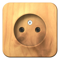 Розетка без заземления без шторок накладного монтажа 16A 250В Systeme Electric Blanca Ясень