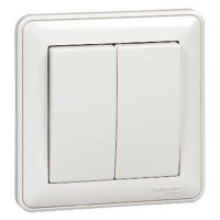 W59 2-клавишный Выключатель, 10АХ, в сборе, белый Schneider Electric
