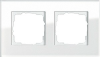 Рамка 2-постовая Gira Esprit Белое стекло