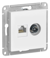 SE AtlasDesign Розетка двойная ТВ + компьютерная RJ45 Лотос кат. 5Е