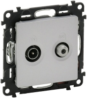 Розетка TV-SAT проходная Legrand Valena Life Алюминий