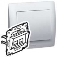 Механизм Розетка информационная 2-ая RJ45 кат.6 UTP на захватах Legrand Galea Life