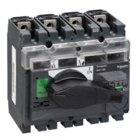 Выключатель-разъединитель, монтаж на плате 4P / с чёрной рукояткой Schneder Electrc nterpact NV100