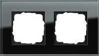 Рамка 2-постовая Gira Esprit Черное стекло