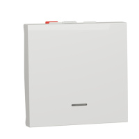Unica MODULAR Переключатель 1-клавишный, с нейтралью, сх.6а, 2 модуля, Белый Schneider Electric