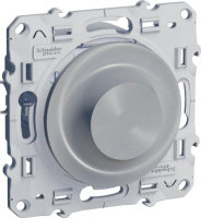 Светорегулятор поворотный универсальный 20-420 Вт Schneider Electric Odace Алюминий