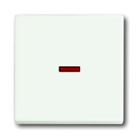 Клавиша для механизма 1-клавишного выкл-ля/переключателя/кнопки с красной линзой ABB Solo/Future Белый бархат