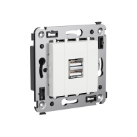 USB зарядное устройство в стену, "Avanti", "Белое облако" DKC