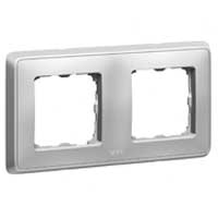 Рамка 2-постовая Legrand Cariva Алюминий