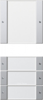 Комплект клавиш с полем для надписи Gira E22 Прозрачный/Алюминий