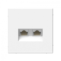 ARTGALLERY РОЗЕТКА двойная компьютерная RJ45+RJ45, кат.6А, механизм, ЛОТОС