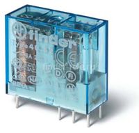 Реле миниатюрное PCB выводы с шагом 5мм 2 группы контактов 8A катушка DC Finder