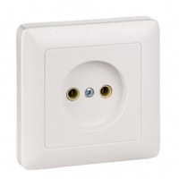 Хит с/у Розетка без заземления со шторками 10А, 250В, белый. Россия Schneider Electric