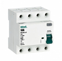 УЗО-03 4P 10А 100mA тип A 6кА DEKraft ВДТ