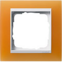 Рамка 1-постовая Gira Event Матовый Оранжевый/Белый глянец