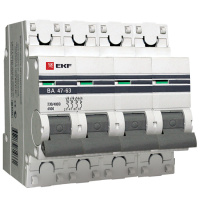 Автоматический выключатель 4P 2,5 A C 4,5kA EKF PROxima ВА 47-63