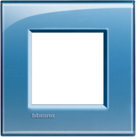 Рамка прямоугольная 2 мод Bticino Living Light Голубой